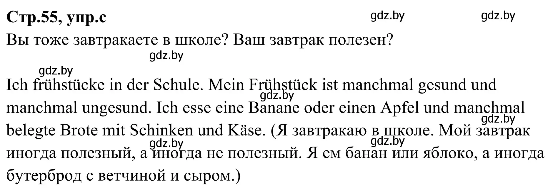 Решение номер 6c (страница 55) гдз по немецкому языку 5 класс Будько, Урбанович, учебник 1 часть