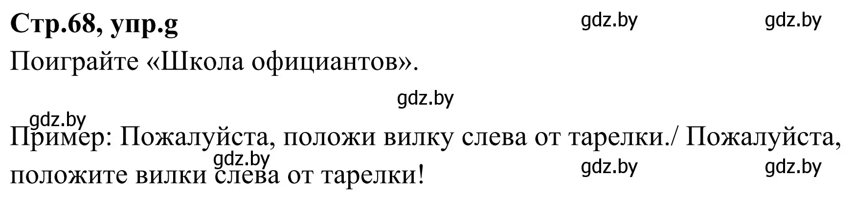 Решение номер 5g (страница 68) гдз по немецкому языку 5 класс Будько, Урбанович, учебник 1 часть