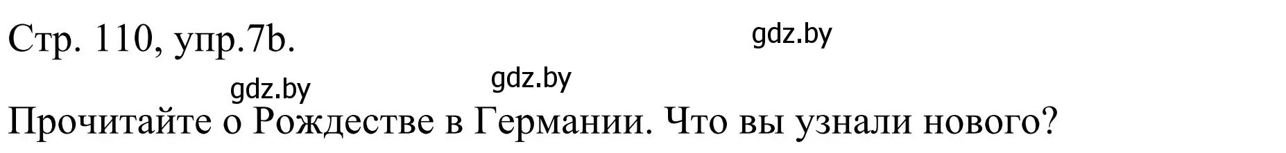 Решение номер 7b (страница 110) гдз по немецкому языку 5 класс Будько, Урбанович, учебник 1 часть