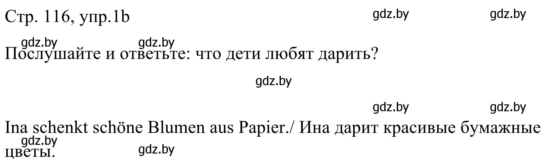 Решение номер 1b (страница 116) гдз по немецкому языку 5 класс Будько, Урбанович, учебник 1 часть