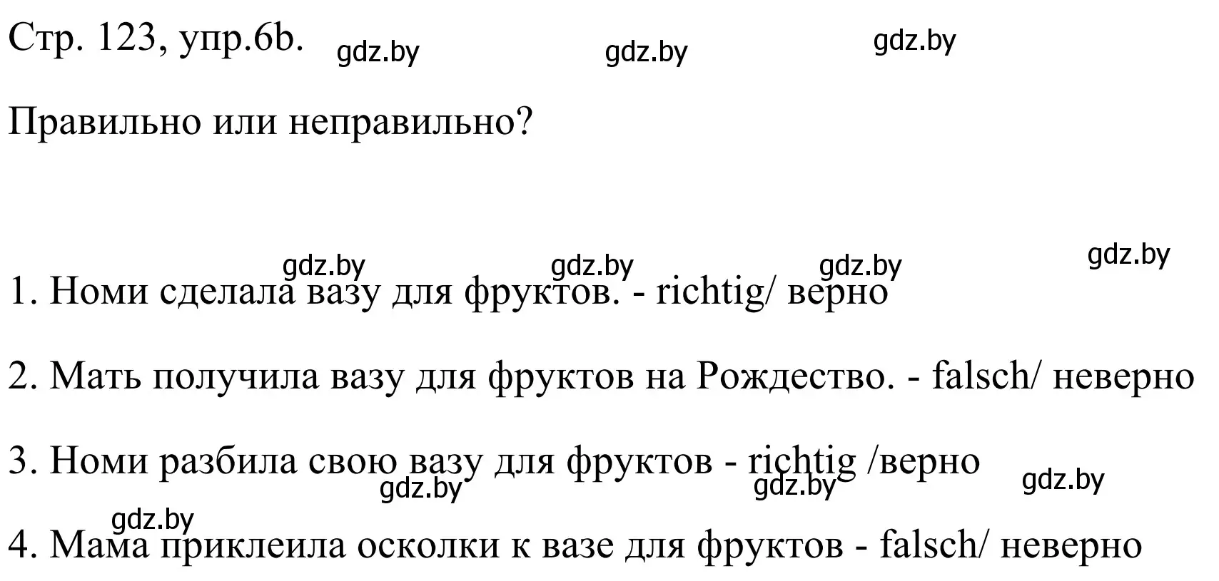 Решение номер 6b (страница 123) гдз по немецкому языку 5 класс Будько, Урбанович, учебник 1 часть