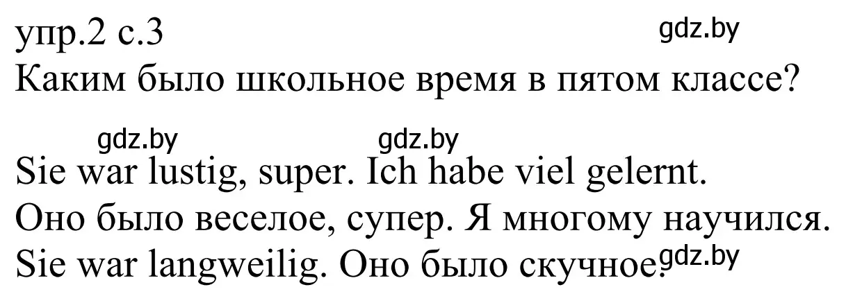 Решение номер 2 (страница 3) гдз по немецкому языку 6 класс Будько, Урбанович, рабочая тетрадь