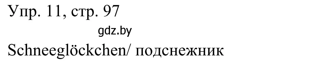 Решение номер 11 (страница 97) гдз по немецкому языку 6 класс Будько, Урбанович, рабочая тетрадь