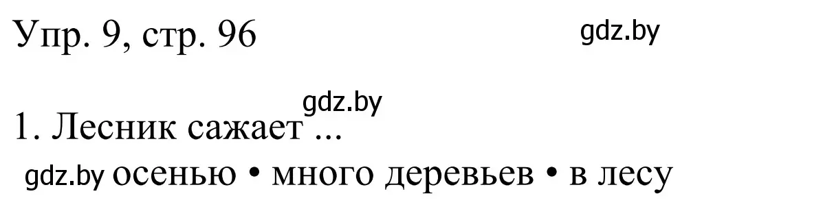 Решение номер 9 (страница 96) гдз по немецкому языку 6 класс Будько, Урбанович, рабочая тетрадь