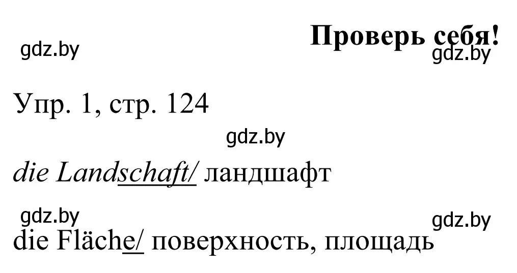 Решение номер 1 (страница 124) гдз по немецкому языку 6 класс Будько, Урбанович, рабочая тетрадь