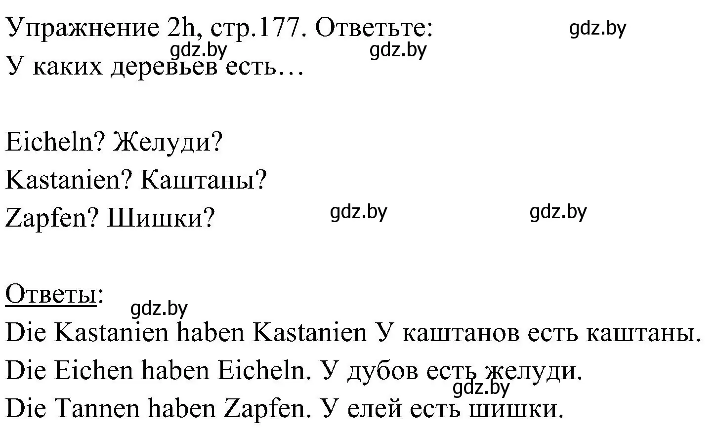 Решение номер 8 (страница 177) гдз по немецкому языку 6 класс Будько, Урбанович, учебник