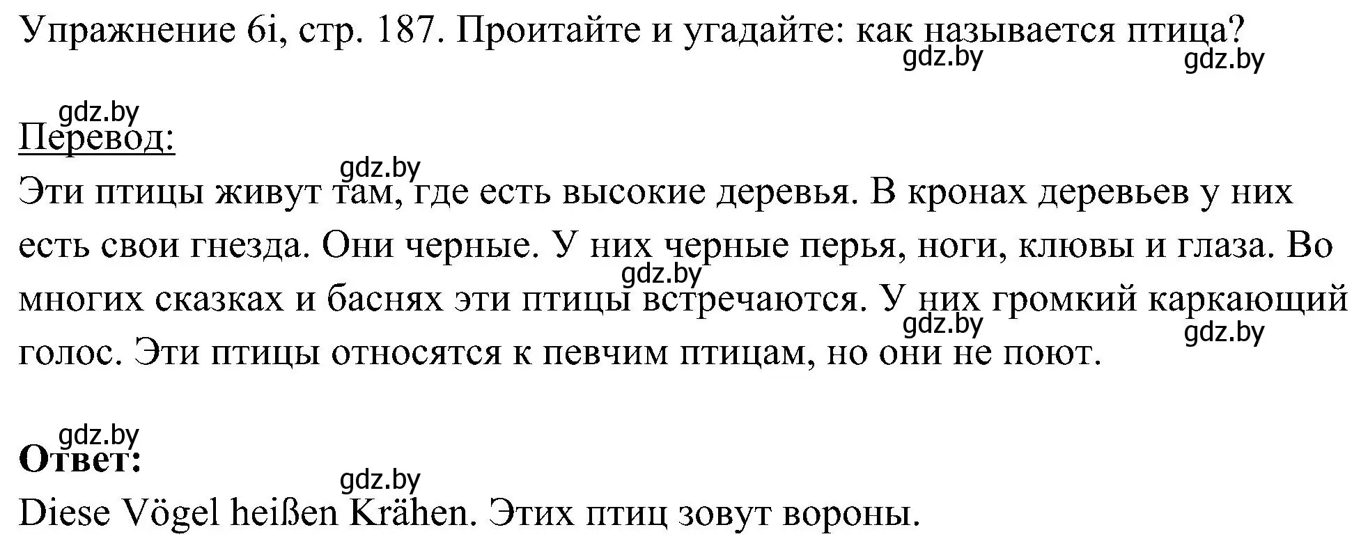 Решение номер 9 (страница 187) гдз по немецкому языку 6 класс Будько, Урбанович, учебник