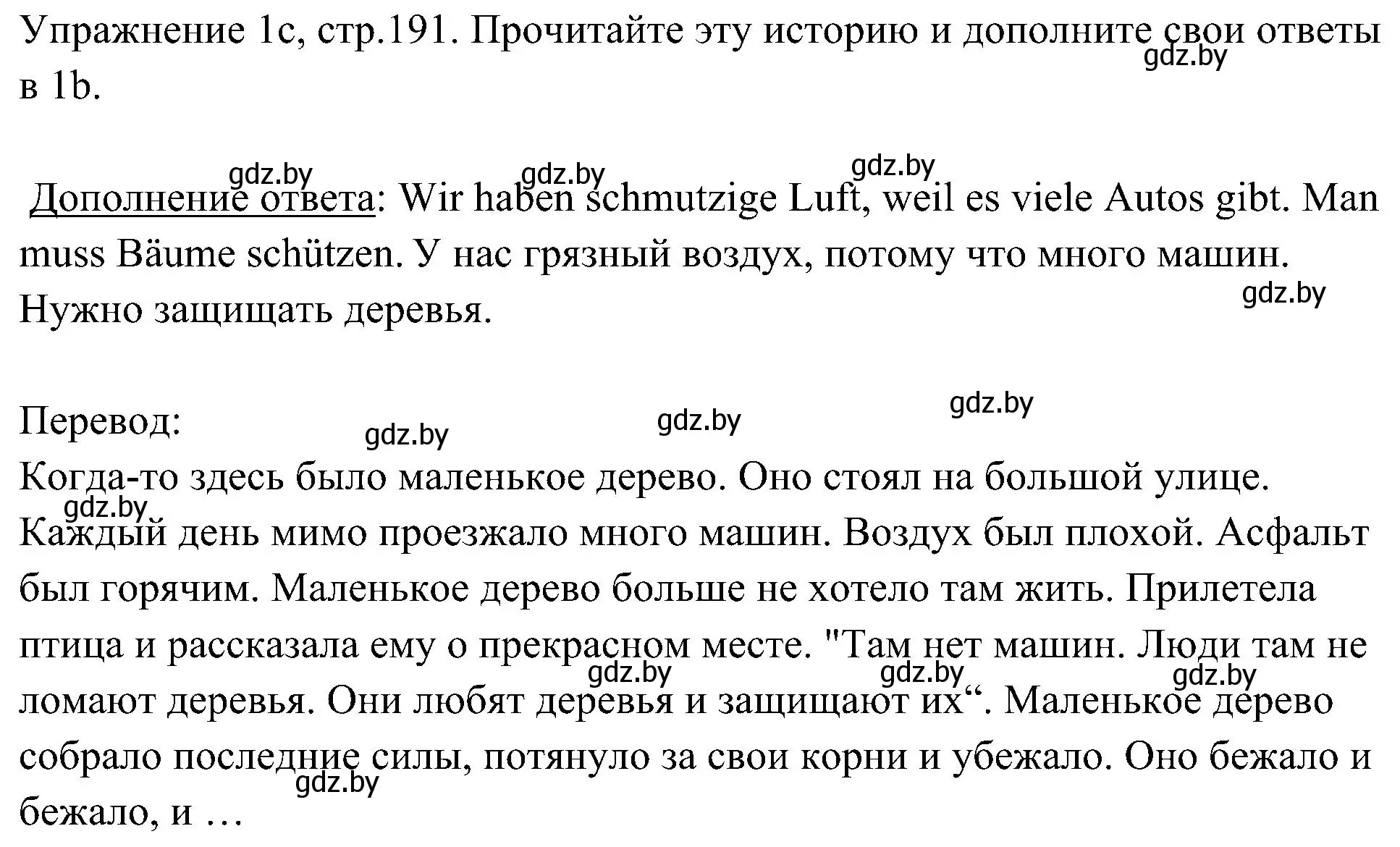 Решение номер 3 (страница 191) гдз по немецкому языку 6 класс Будько, Урбанович, учебник