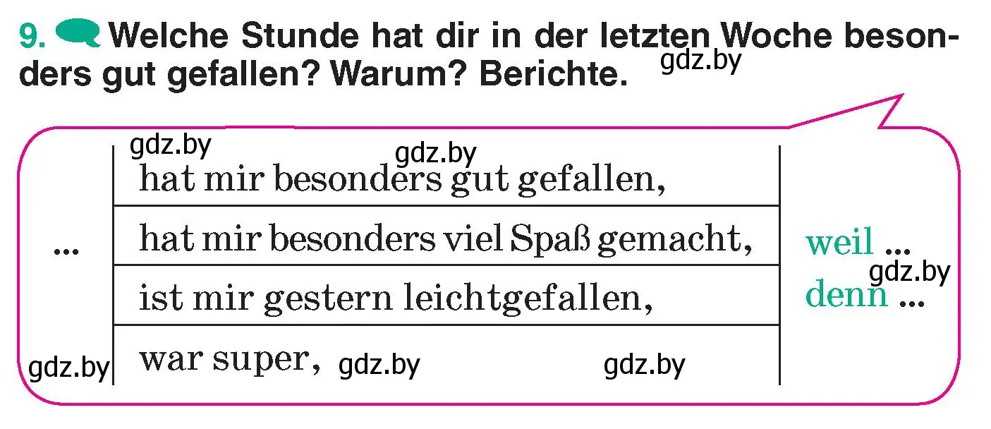 Условие номер 9 (страница 25) гдз по немецкому языку 6 класс Зуевская, Салынская, учебник 1 часть