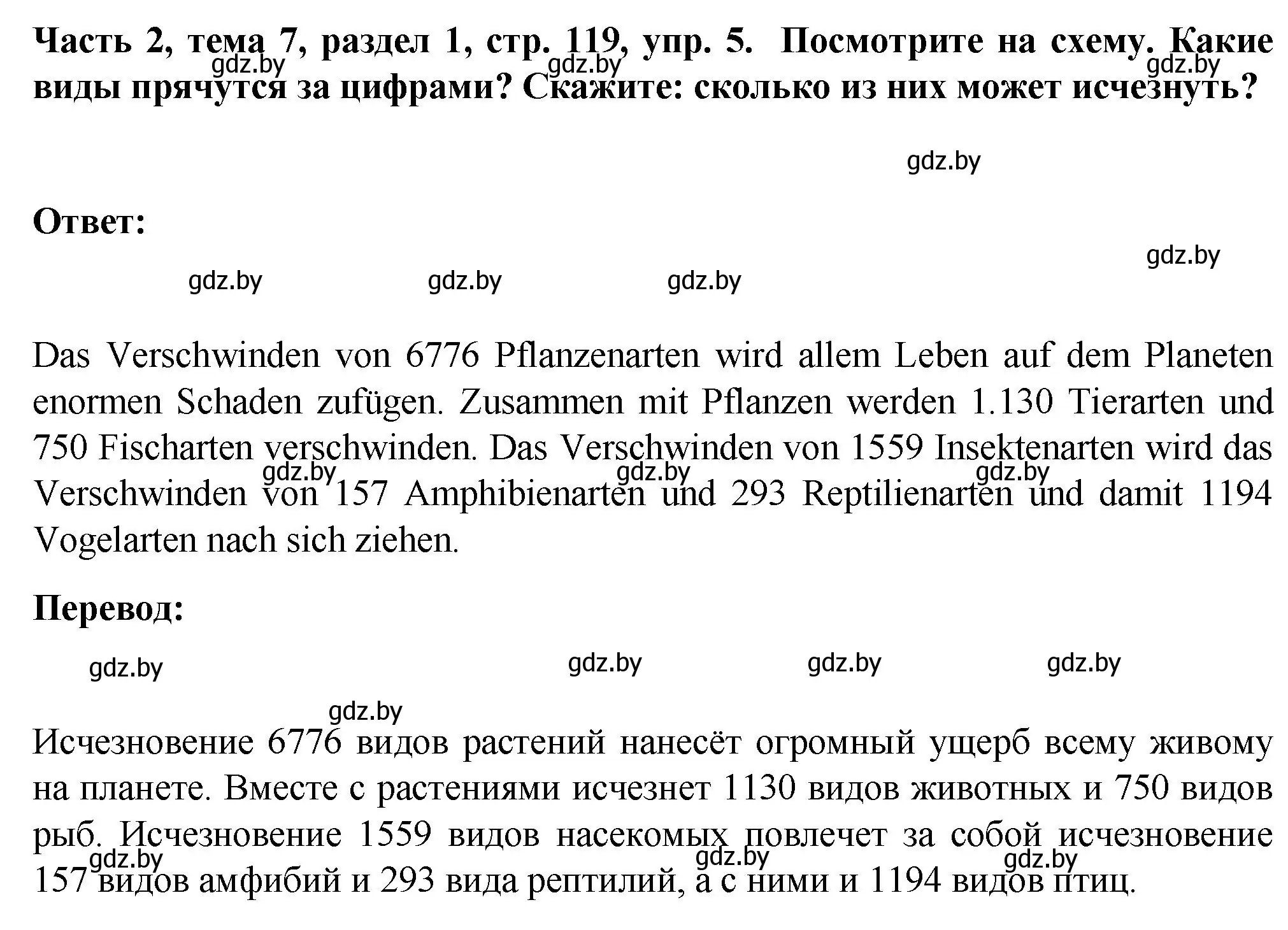 Решение номер 5 (страница 119) гдз по немецкому языку 6 класс Зуевская, Салынская, учебник 2 часть