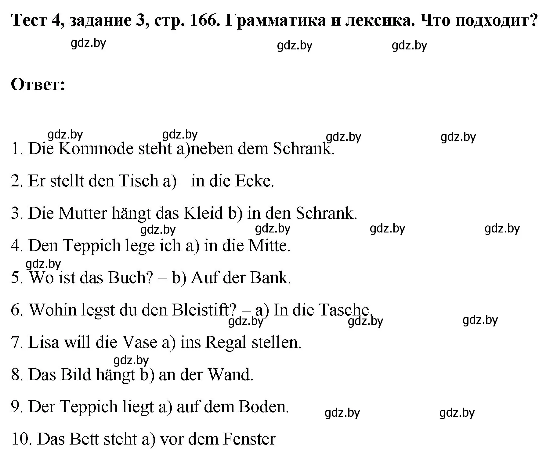 Решение номер 3 (страница 166) гдз по немецкому языку 6 класс Зуевская, Салынская, учебник 2 часть