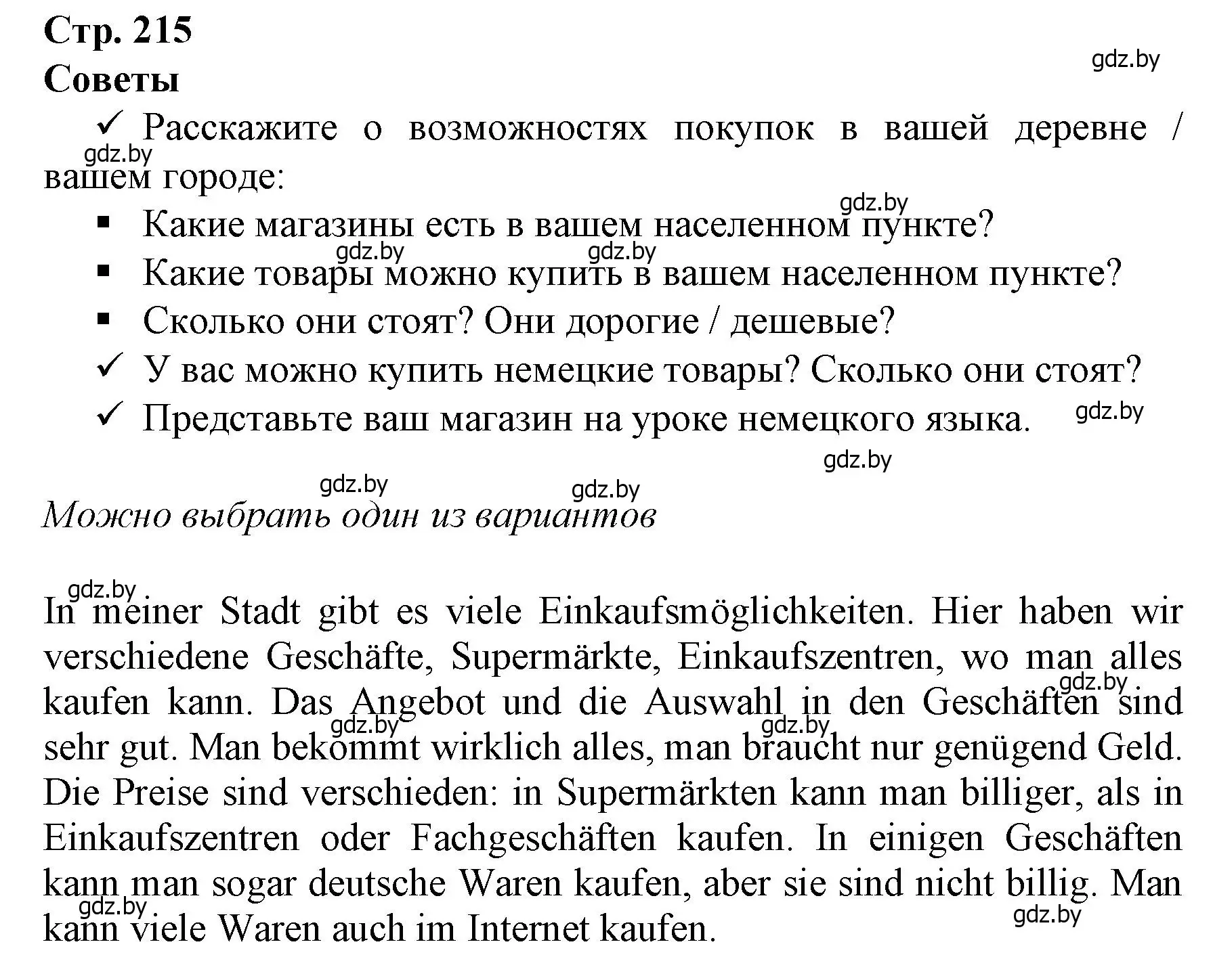 Решение  Projekt (страница 215) гдз по немецкому языку 7 класс Будько, Урбанович, учебник