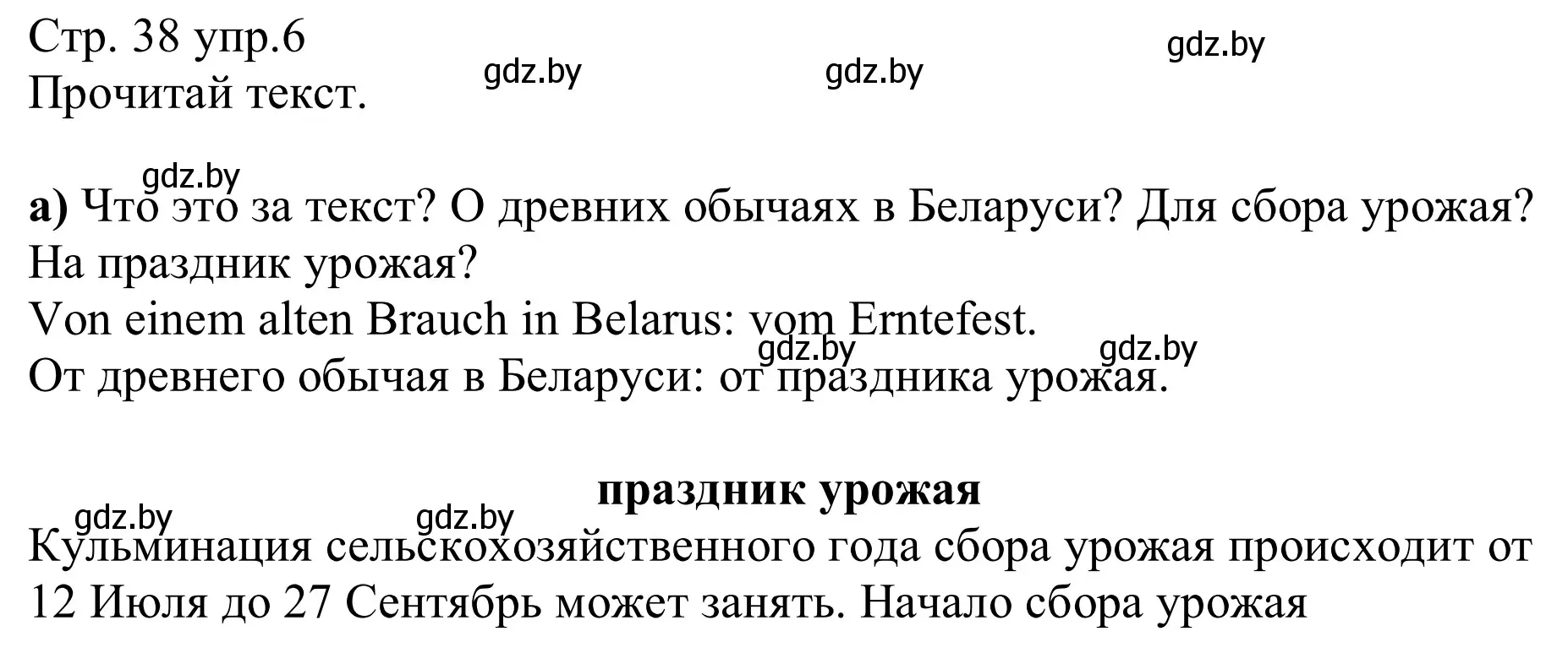 Решение номер 6 (страница 38) гдз по немецкому языку 8 класс Будько, Урбанович, рабочая тетрадь