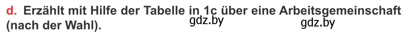 Условие номер 1d (страница 27) гдз по немецкому языку 8 класс Будько, Урбанович, учебник