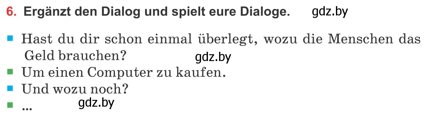 Условие номер 6 (страница 65) гдз по немецкому языку 8 класс Будько, Урбанович, учебник