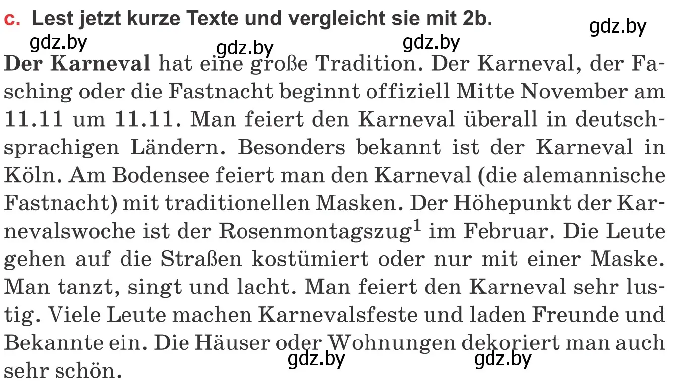 Условие номер 2c (страница 129) гдз по немецкому языку 8 класс Будько, Урбанович, учебник