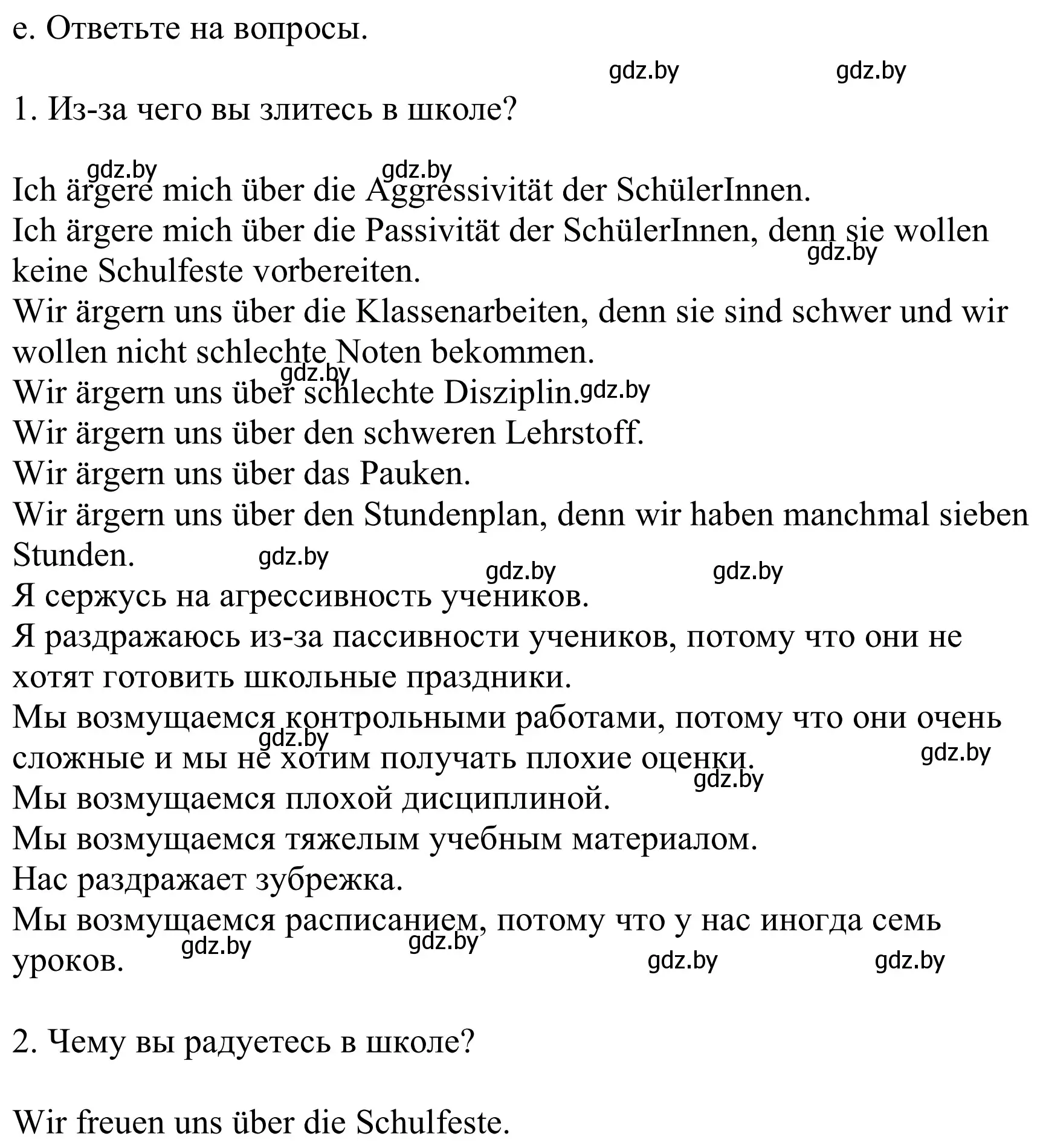 Решение номер 6e (страница 41) гдз по немецкому языку 8 класс Будько, Урбанович, учебник