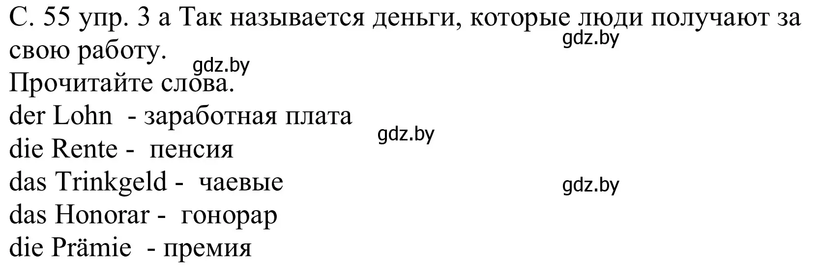 Решение номер 3a (страница 55) гдз по немецкому языку 8 класс Будько, Урбанович, учебник