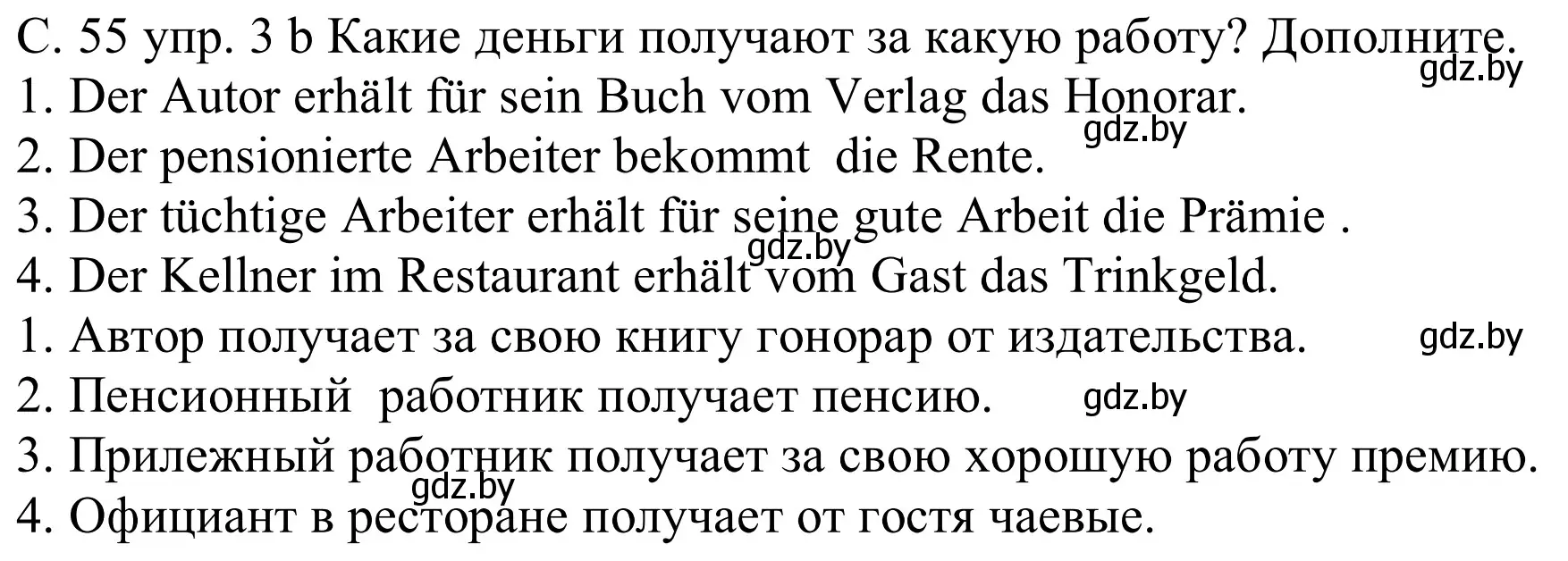 Решение номер 3b (страница 55) гдз по немецкому языку 8 класс Будько, Урбанович, учебник