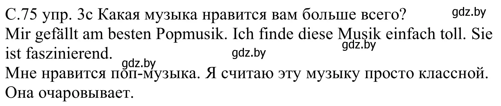 Решение номер 3c (страница 75) гдз по немецкому языку 8 класс Будько, Урбанович, учебник