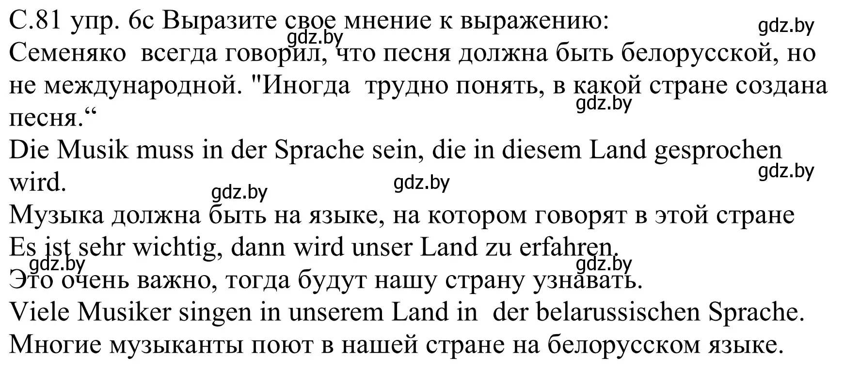 Решение номер 6c (страница 81) гдз по немецкому языку 8 класс Будько, Урбанович, учебник