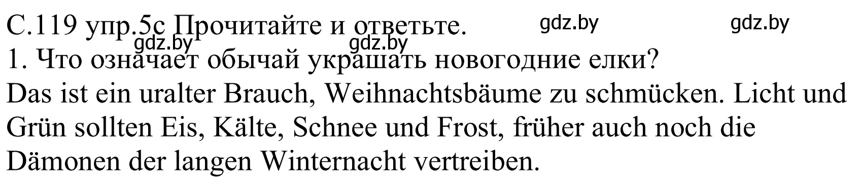 Решение номер 5c (страница 119) гдз по немецкому языку 8 класс Будько, Урбанович, учебник