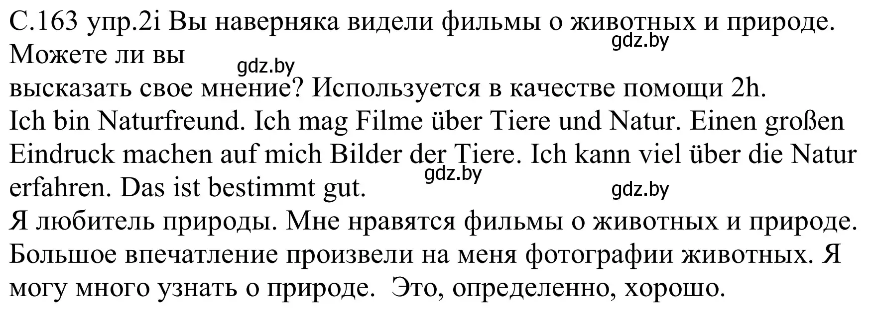 Решение номер 2i (страница 163) гдз по немецкому языку 8 класс Будько, Урбанович, учебник