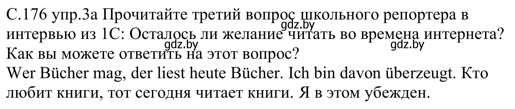 Решение номер 3a (страница 176) гдз по немецкому языку 8 класс Будько, Урбанович, учебник