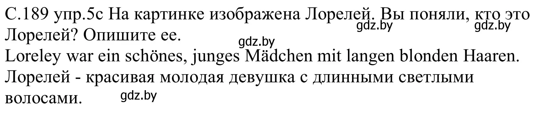 Решение номер 5c (страница 189) гдз по немецкому языку 8 класс Будько, Урбанович, учебник