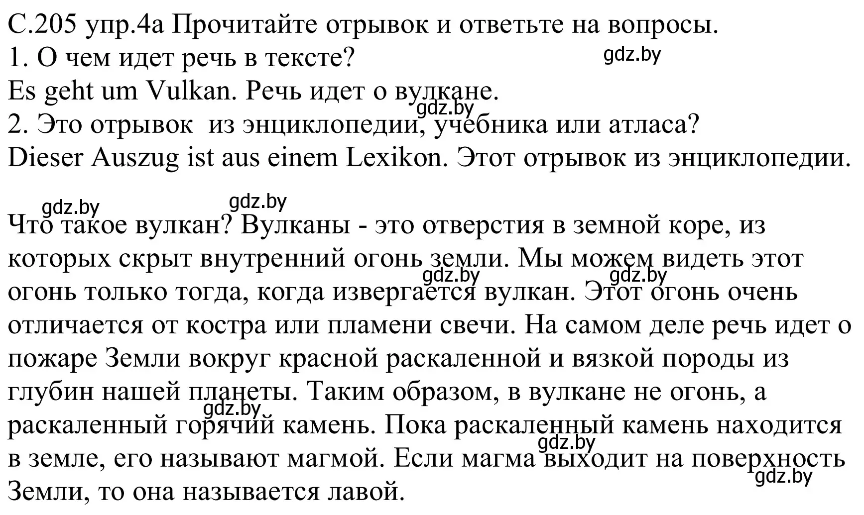 Решение номер 4a (страница 205) гдз по немецкому языку 8 класс Будько, Урбанович, учебник