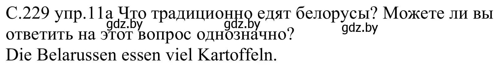 Решение номер 11a (страница 229) гдз по немецкому языку 8 класс Будько, Урбанович, учебник