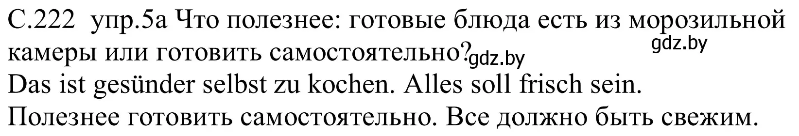 Решение номер 5a (страница 222) гдз по немецкому языку 8 класс Будько, Урбанович, учебник