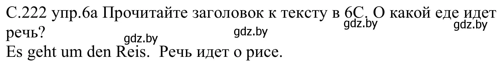 Решение номер 6a (страница 222) гдз по немецкому языку 8 класс Будько, Урбанович, учебник