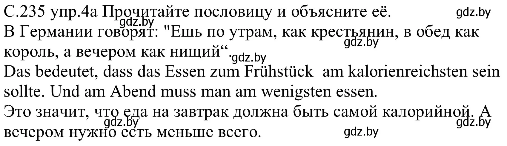 Решение номер 4a (страница 235) гдз по немецкому языку 8 класс Будько, Урбанович, учебник