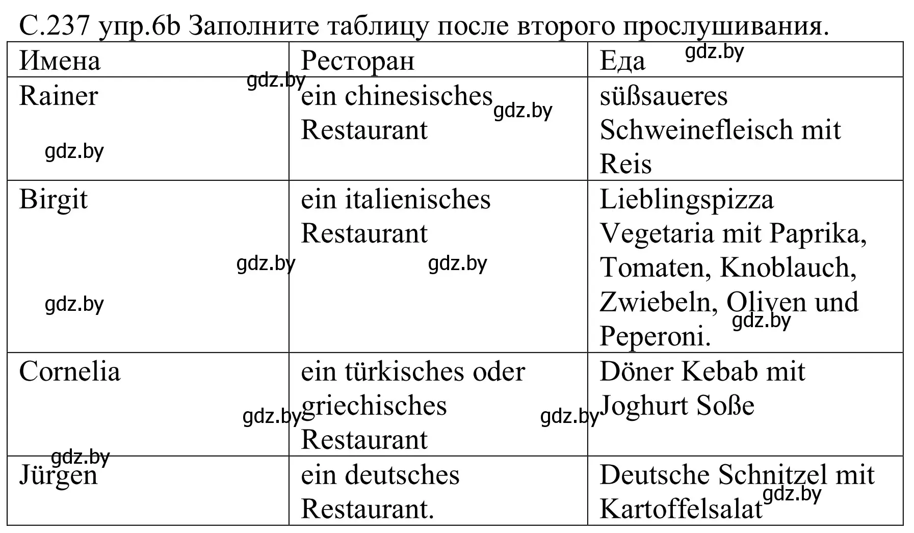 Решение номер 6b (страница 237) гдз по немецкому языку 8 класс Будько, Урбанович, учебник