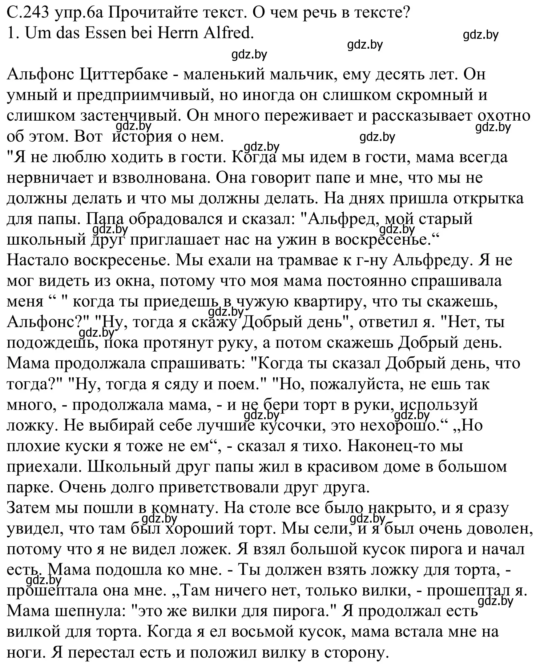 Решение номер 6a (страница 243) гдз по немецкому языку 8 класс Будько, Урбанович, учебник