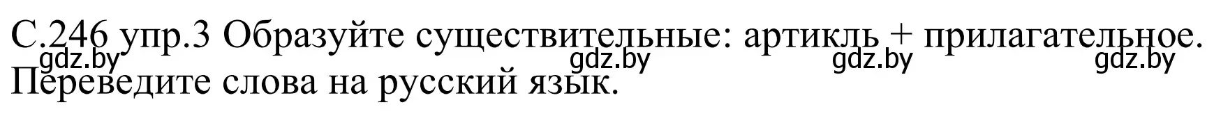 Решение номер 3 (страница 246) гдз по немецкому языку 8 класс Будько, Урбанович, учебник