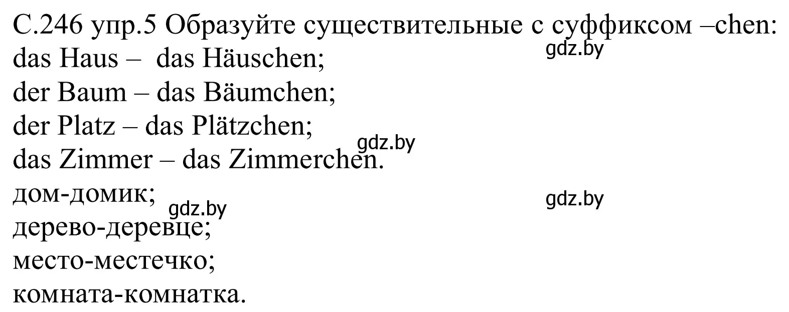 Решение номер 5 (страница 246) гдз по немецкому языку 8 класс Будько, Урбанович, учебник