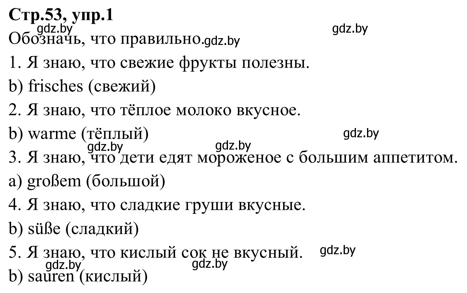 Решение номер 1 (страница 53) гдз по немецкому языку 9 класс Будько, Урбанович, рабочая тетрадь