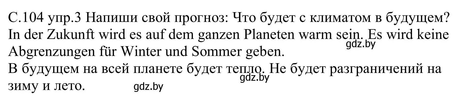 Решение номер 3 (страница 104) гдз по немецкому языку 9 класс Будько, Урбанович, рабочая тетрадь