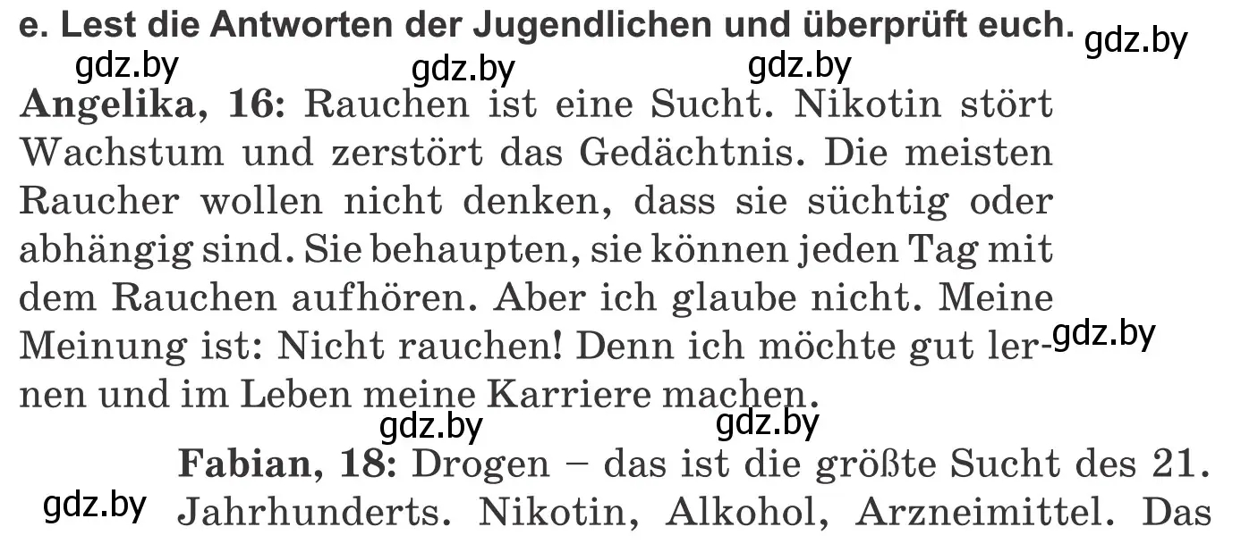 Условие номер 1e (страница 111) гдз по немецкому языку 9 класс Будько, Урбанович, учебник