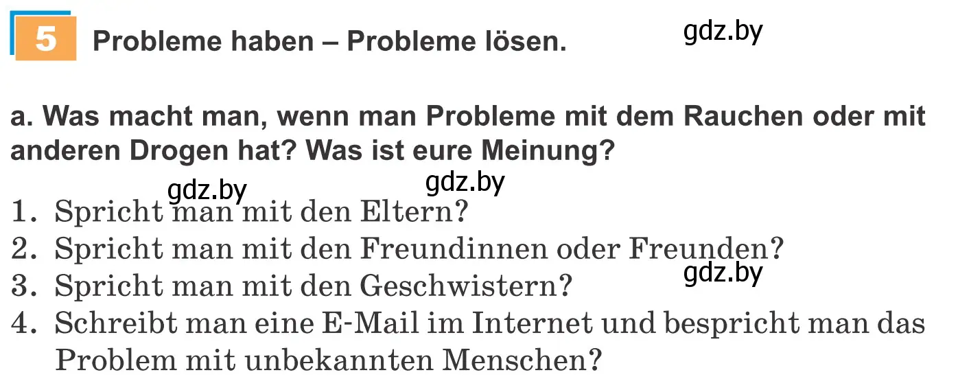 Условие номер 5a (страница 117) гдз по немецкому языку 9 класс Будько, Урбанович, учебник