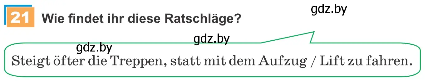 Условие номер 21 (страница 129) гдз по немецкому языку 9 класс Будько, Урбанович, учебник
