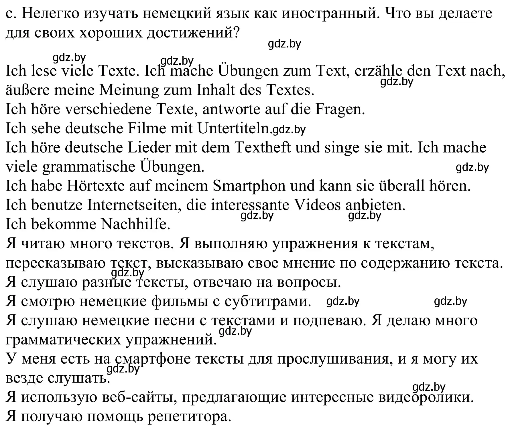 Решение номер 8c (страница 19) гдз по немецкому языку 9 класс Будько, Урбанович, учебник