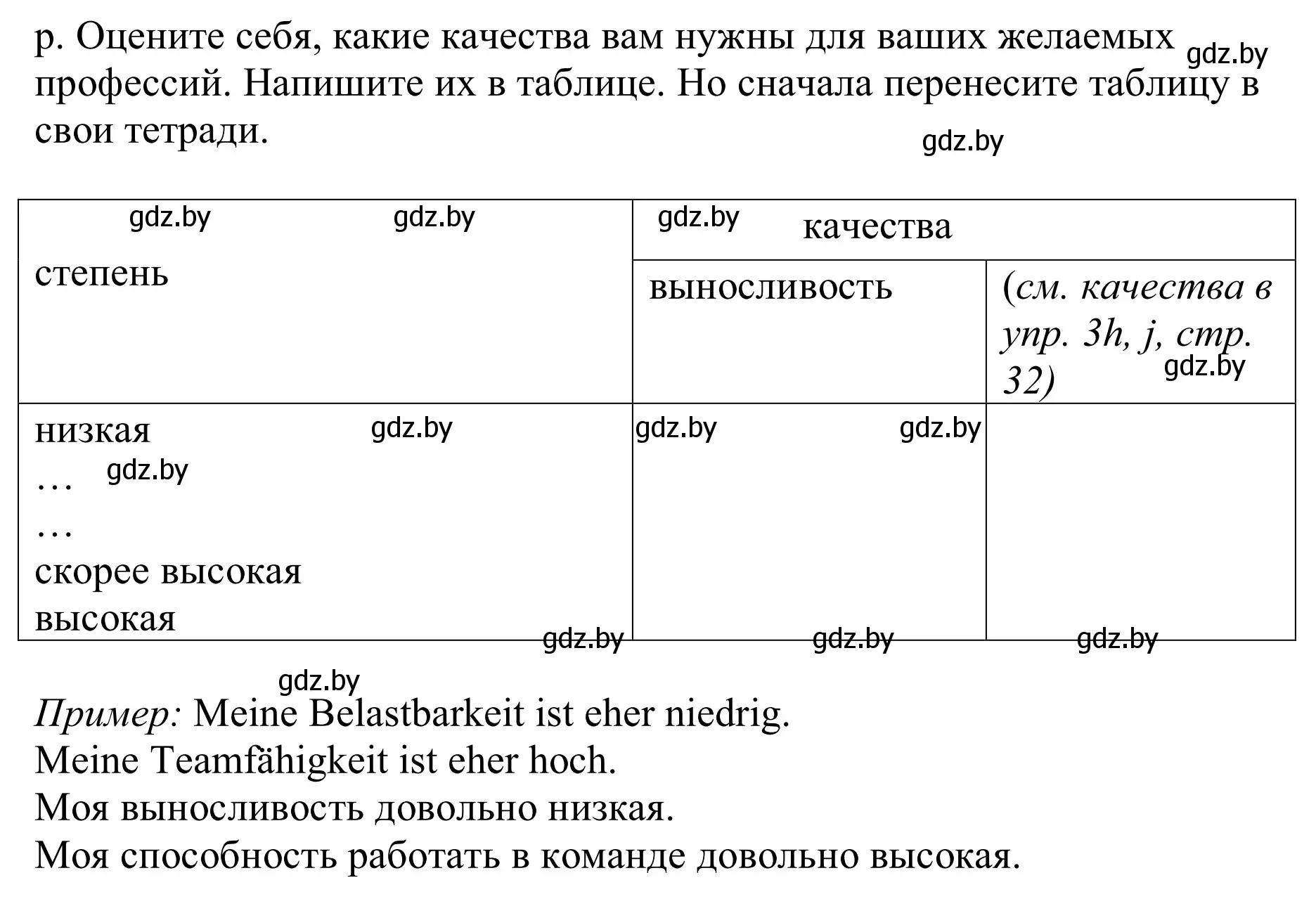 Решение номер 3p (страница 34) гдз по немецкому языку 9 класс Будько, Урбанович, учебник