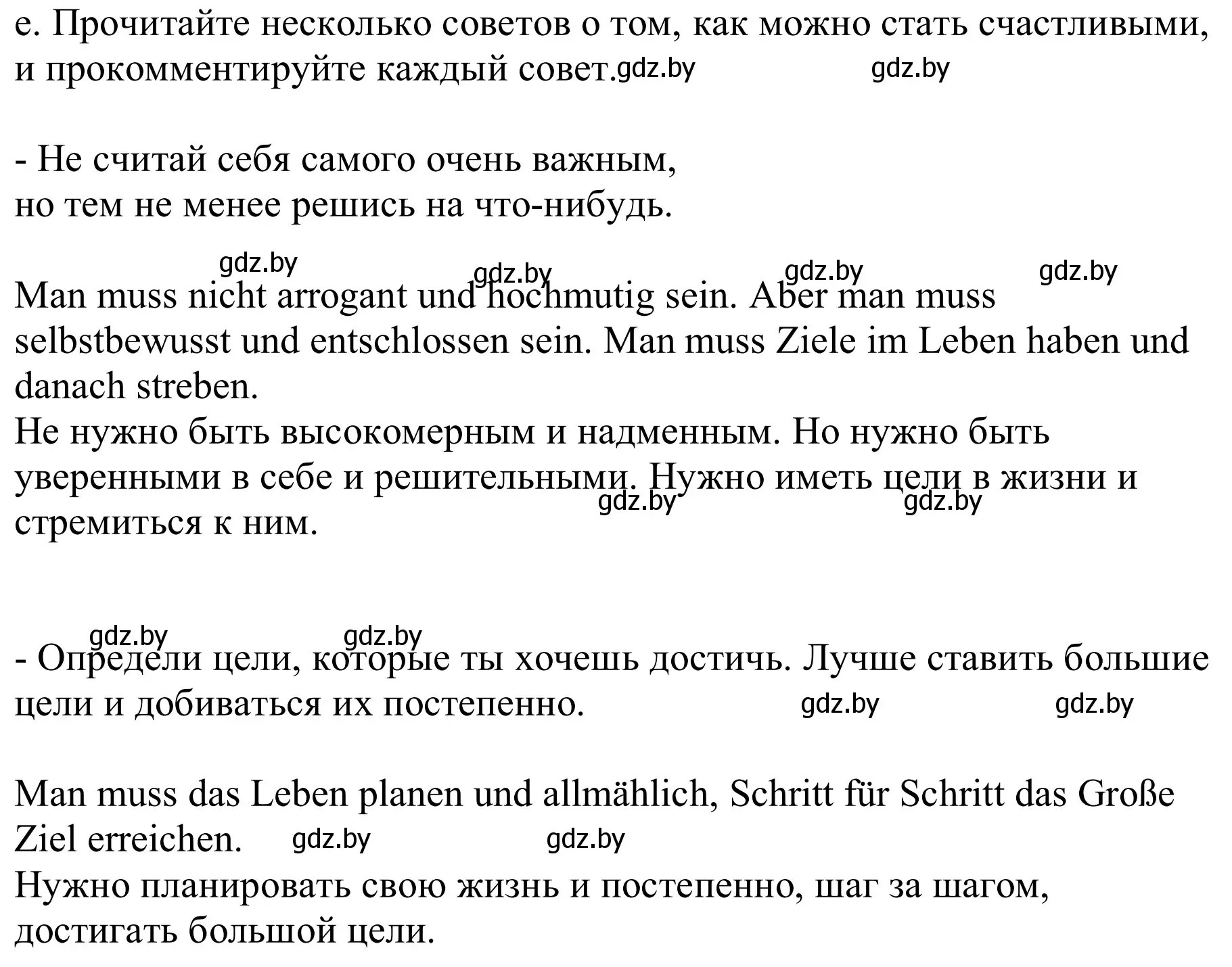 Решение номер 5e (страница 60) гдз по немецкому языку 9 класс Будько, Урбанович, учебник