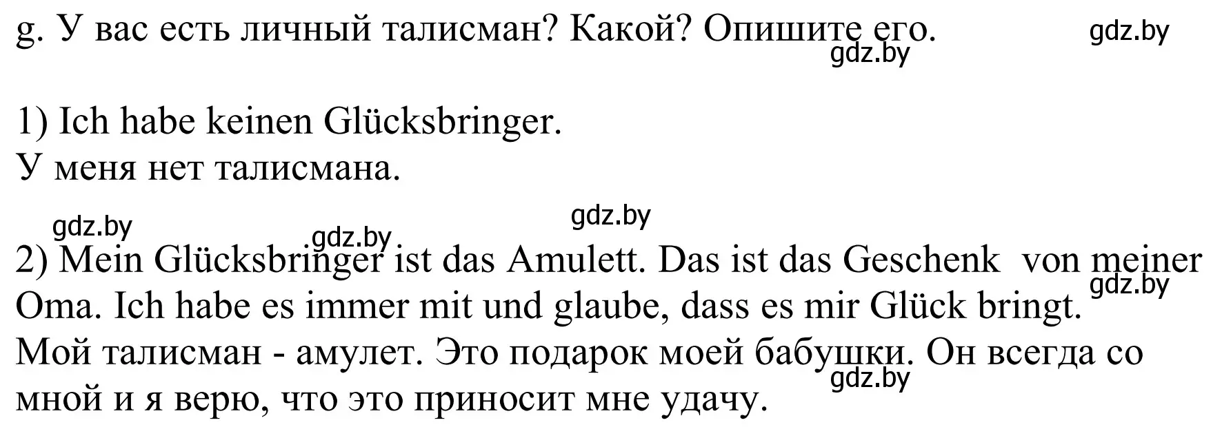 Решение номер 6g (страница 62) гдз по немецкому языку 9 класс Будько, Урбанович, учебник