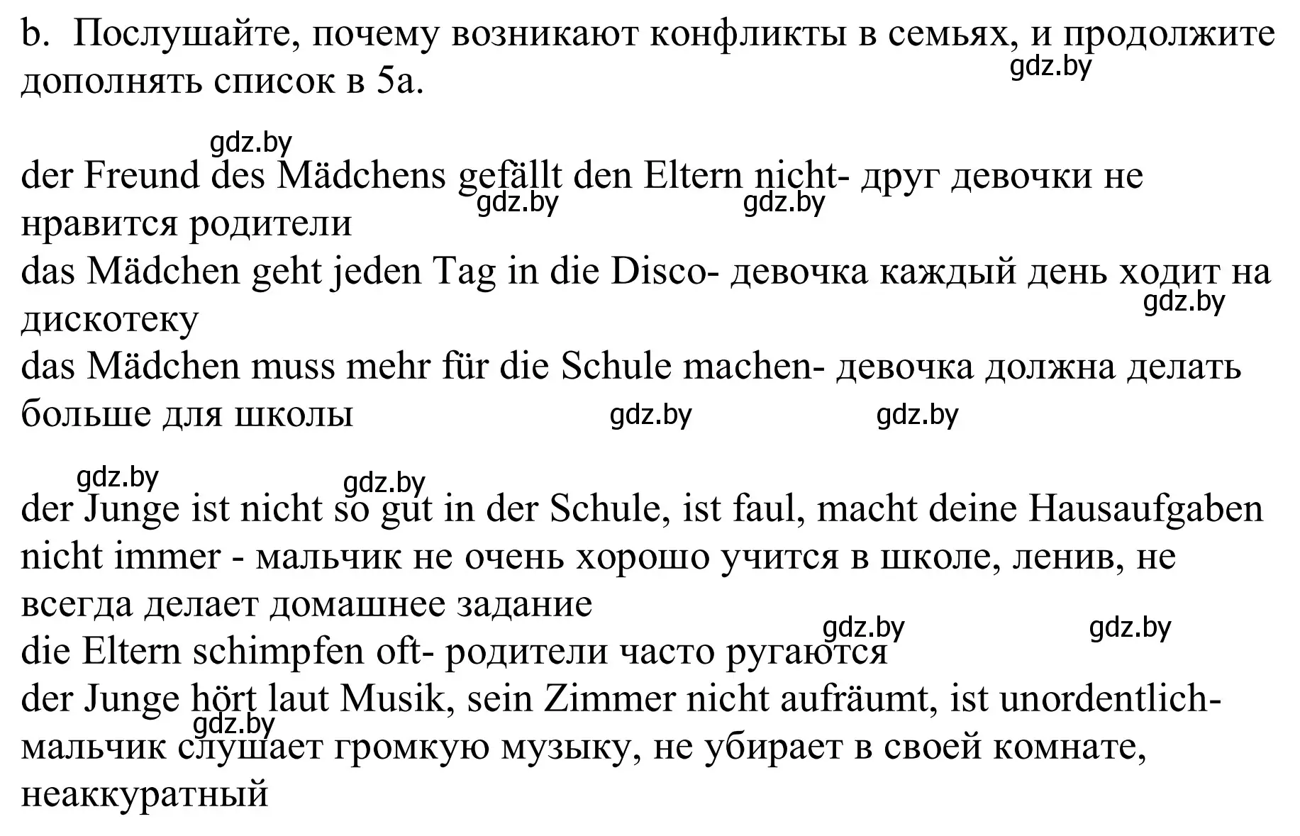 Решение номер 5b (страница 80) гдз по немецкому языку 9 класс Будько, Урбанович, учебник