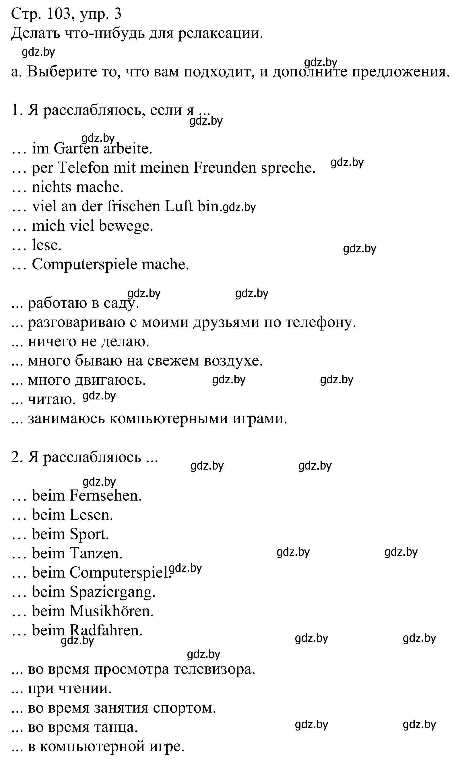 Решение номер 3a (страница 103) гдз по немецкому языку 9 класс Будько, Урбанович, учебник