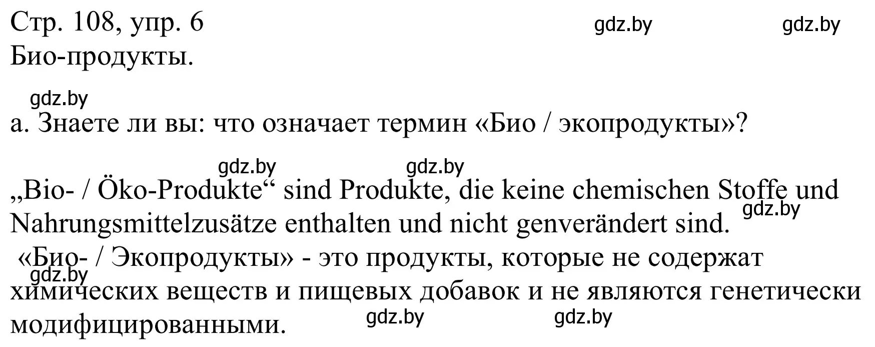 Решение номер 6a (страница 108) гдз по немецкому языку 9 класс Будько, Урбанович, учебник